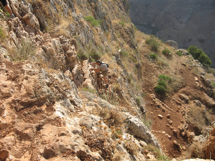 Carl Rasmussen scales Mount Arbel