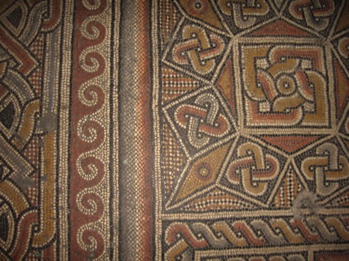 Mosaic floors placed here by Helena, Constantine's mother. The church was dedicated by Constantine on May 31, 339 AD.Mosaic floor built beginning in 325 AD in Church of the Nativity, the oldest surviving church. This church was not destroyed in 614 by Persians like most of the other Christian sites and churches.
